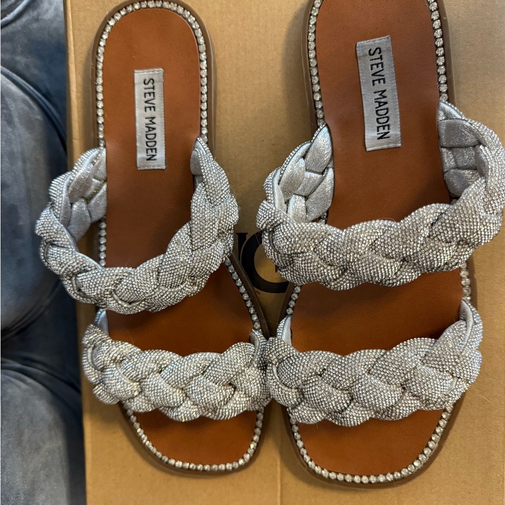 Steve Madden Metallic Braided Sandals